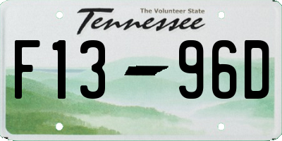 TN license plate F1396D