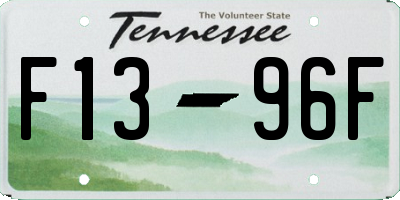 TN license plate F1396F