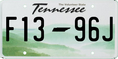 TN license plate F1396J