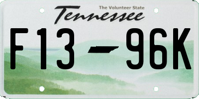 TN license plate F1396K