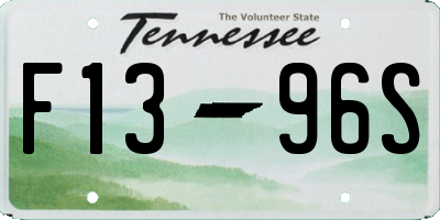 TN license plate F1396S
