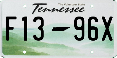 TN license plate F1396X
