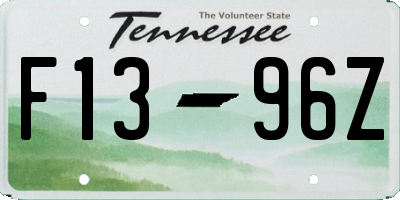 TN license plate F1396Z