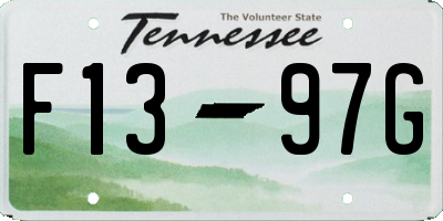 TN license plate F1397G