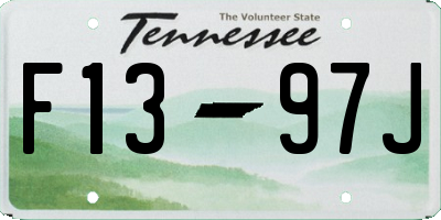 TN license plate F1397J