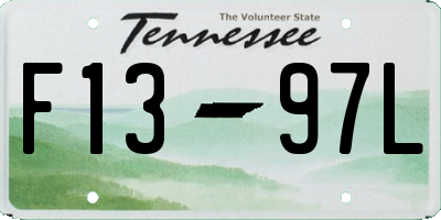 TN license plate F1397L