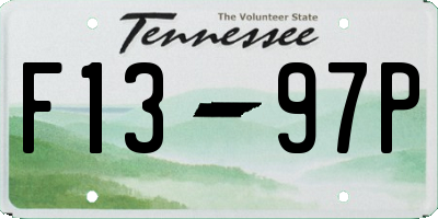 TN license plate F1397P