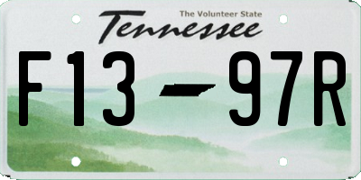 TN license plate F1397R