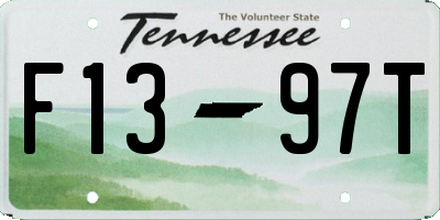 TN license plate F1397T