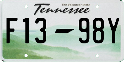 TN license plate F1398Y
