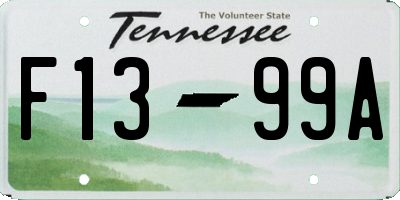 TN license plate F1399A