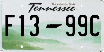 TN license plate F1399C