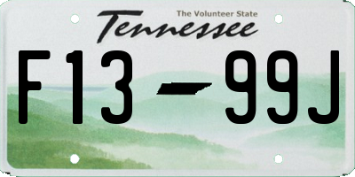 TN license plate F1399J