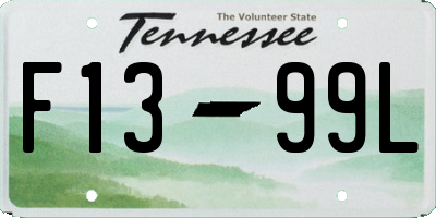 TN license plate F1399L