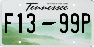 TN license plate F1399P