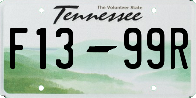 TN license plate F1399R