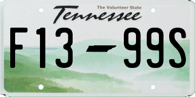 TN license plate F1399S