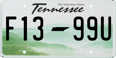 TN license plate F1399U