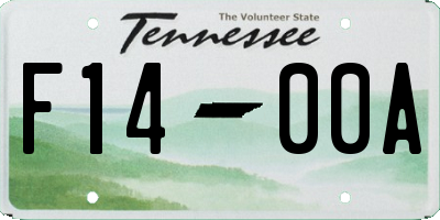 TN license plate F1400A