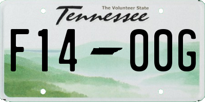 TN license plate F1400G