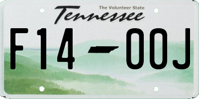 TN license plate F1400J