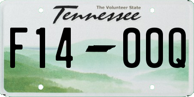 TN license plate F1400Q