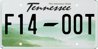TN license plate F1400T