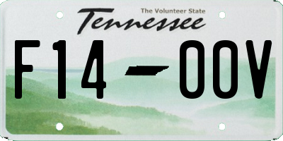 TN license plate F1400V