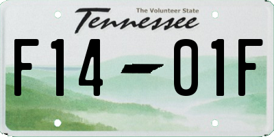 TN license plate F1401F