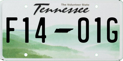 TN license plate F1401G