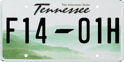 TN license plate F1401H