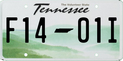 TN license plate F1401I