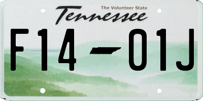 TN license plate F1401J