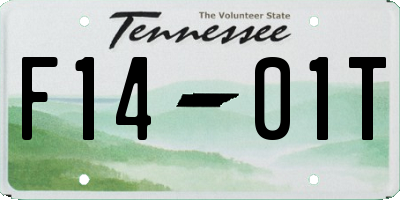 TN license plate F1401T