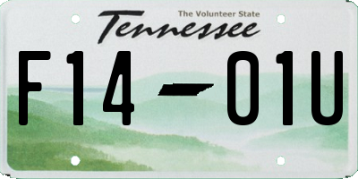TN license plate F1401U