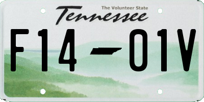 TN license plate F1401V