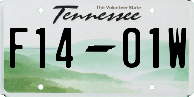 TN license plate F1401W