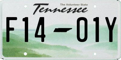 TN license plate F1401Y