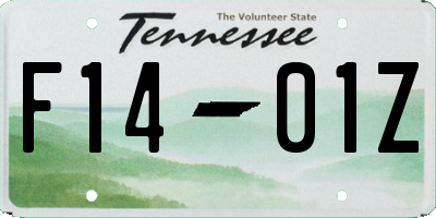 TN license plate F1401Z