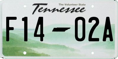 TN license plate F1402A