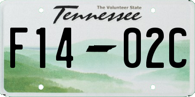 TN license plate F1402C