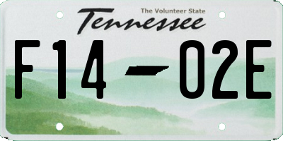 TN license plate F1402E