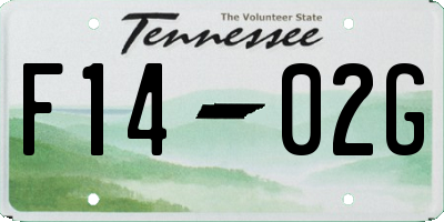 TN license plate F1402G