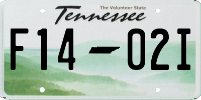 TN license plate F1402I
