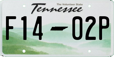 TN license plate F1402P