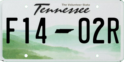 TN license plate F1402R