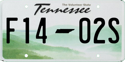 TN license plate F1402S