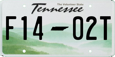 TN license plate F1402T