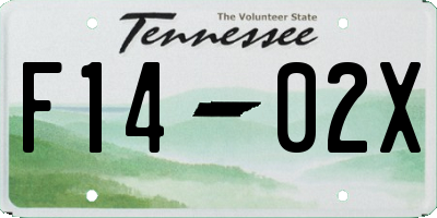 TN license plate F1402X