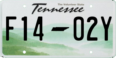 TN license plate F1402Y
